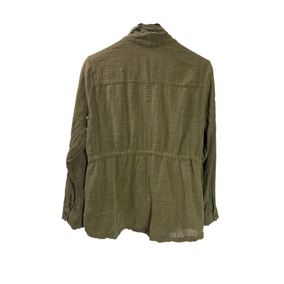 Vintage Y2K Torrid Olive Green Lightweight Open Front Jacket 1(US 1X) - Picture 6 of 7